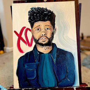 The Weeknd XO painting